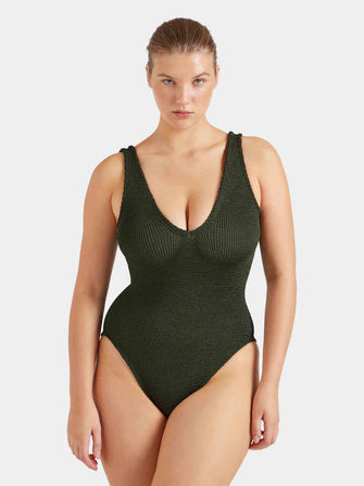 Sadie Swim Metallic Khaki