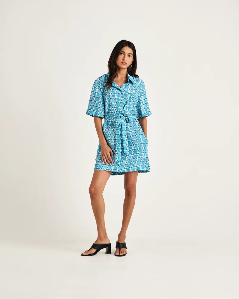 Salerno Mini Dress Blue Nazar
