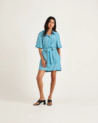 Salerno Mini Dress Blue Nazar