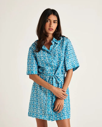 Salerno Mini Dress Blue Nazar