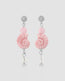 San Sebastian Conch Earrings Pink Silver