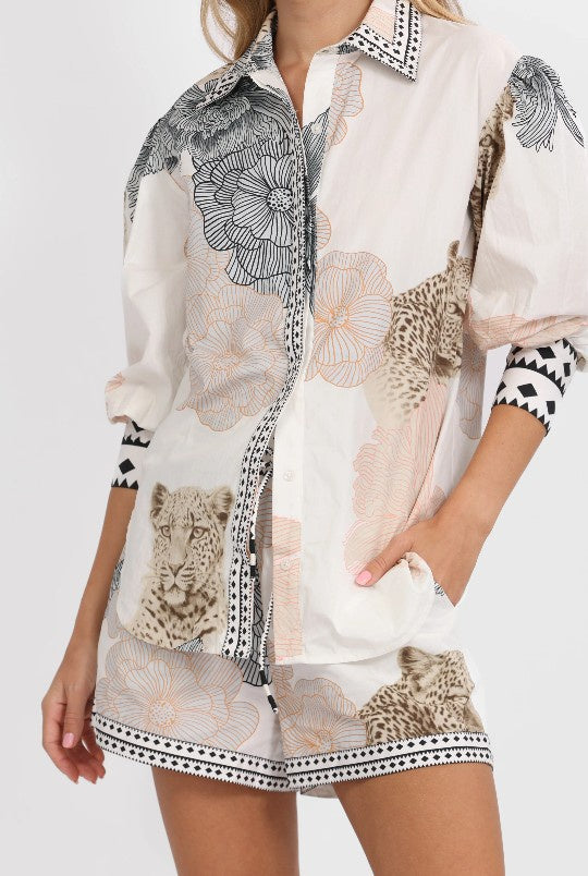 Poplin Garden Tiger Shirt