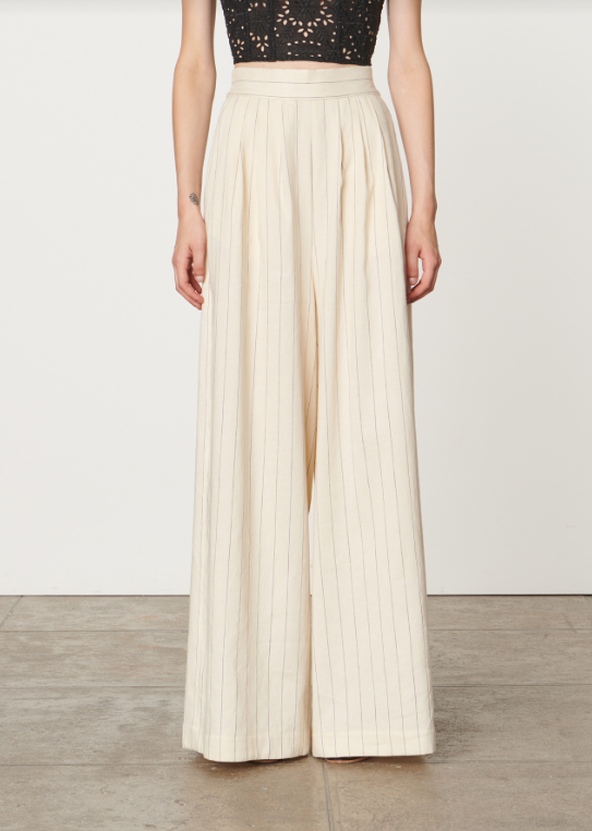 Nunes Pant White Blue Stripe