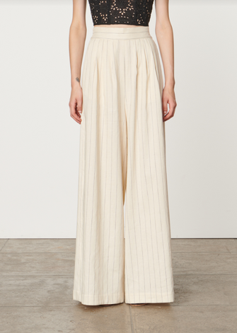 Nunes Pant White Blue Stripe