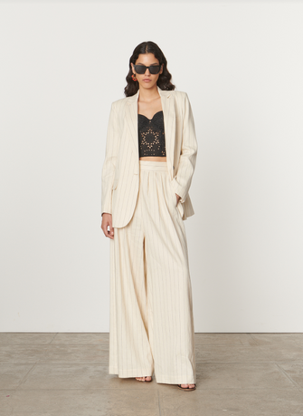 Nunes Pant White Blue Stripe