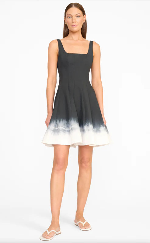 Wells Mini Dress Onyx Tie Dye