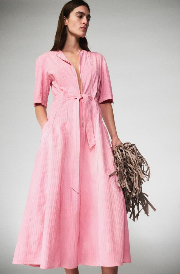 Zipper Dress with Pockets Bubblegum