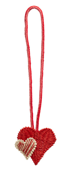 Guanabana Double Heart Handmade Charm