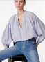 Nipoa Blouse White Blue