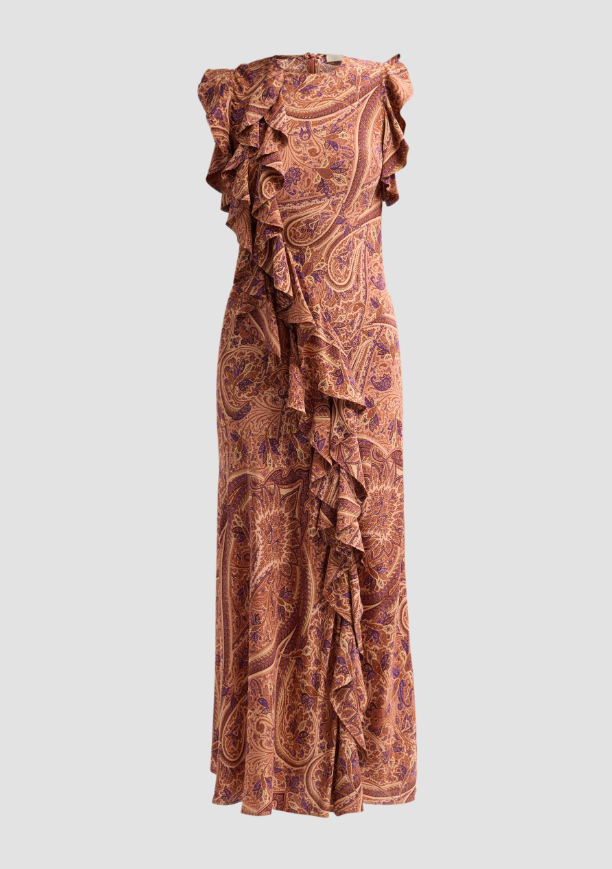 Ameline Silk Dress Rosette