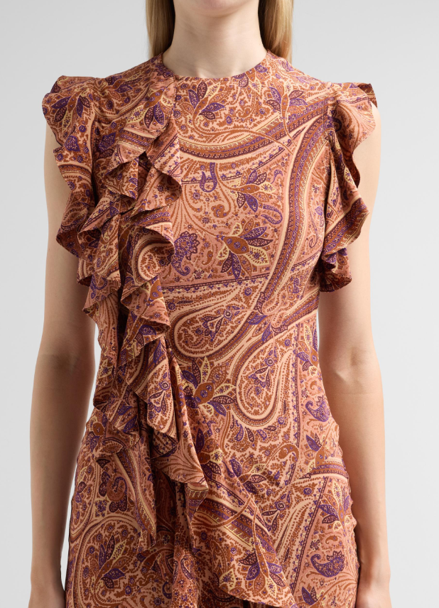 Ameline Silk Dress Rosette
