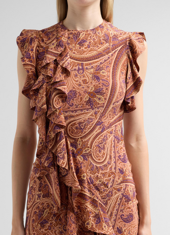 Ameline Silk Dress Rosette