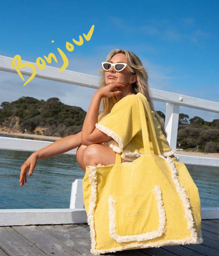 Le Club Terry Tote Yellow