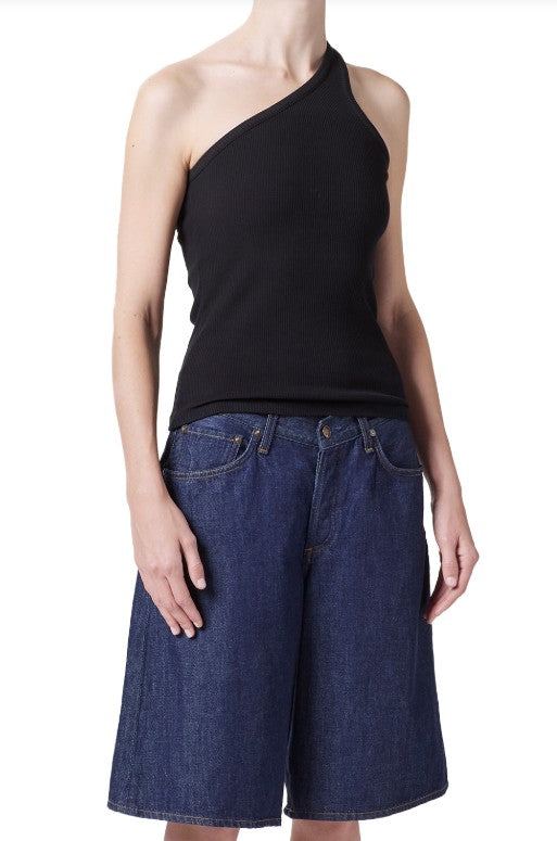 Verica One Shoulder Tank Black