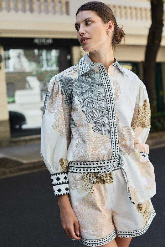 Poplin Garden Tiger Shirt