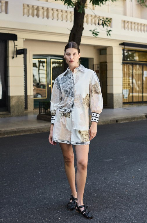 Poplin Garden Tiger Shirt