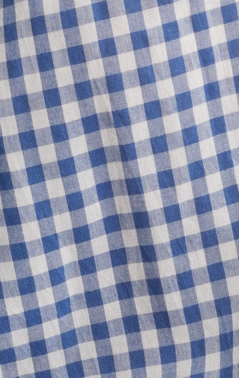 June Top Blue Gingham