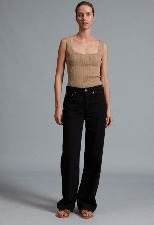 Featherweight Logan Wide-Leg Jean Black