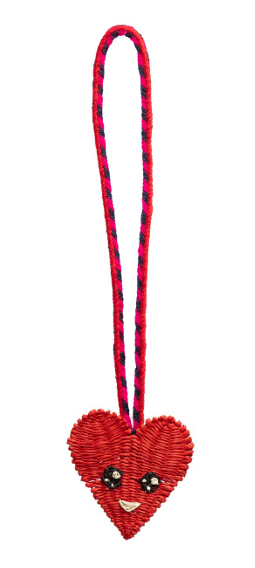 Guanabana Heart with face Handmade Charm