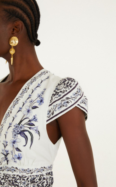 Flowers Arch Off-White Mini Dress