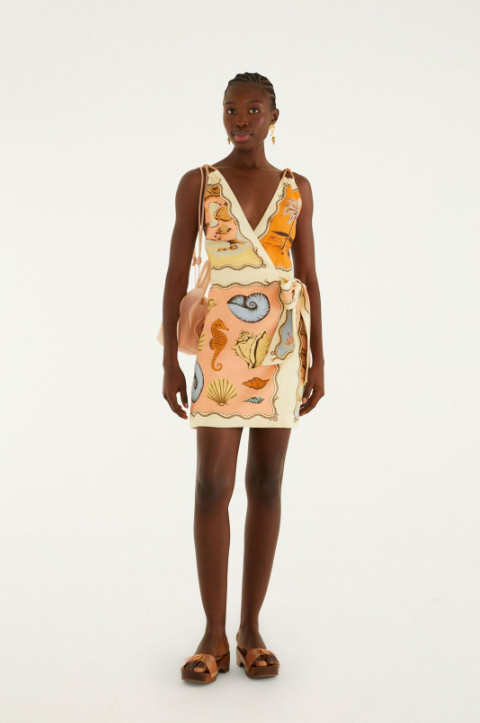 Mixed Scarf Multicolour Mini Dress