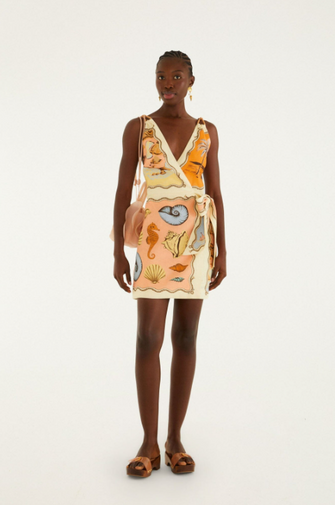 Mixed Scarf Multicolour Mini Dress