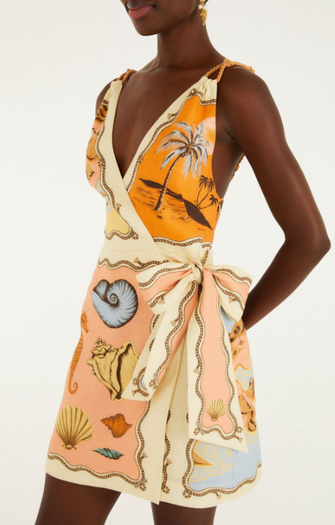 Mixed Scarf Multicolour Mini Dress