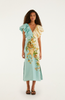 Marine Garden Sand Midi Dress