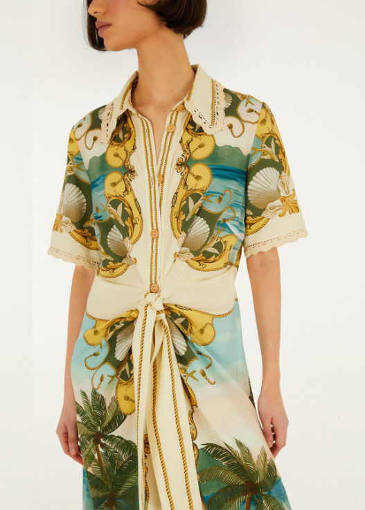 Royal Sea Midi Dress