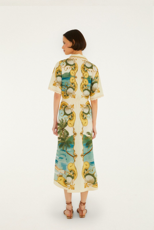 Royal Sea Midi Dress