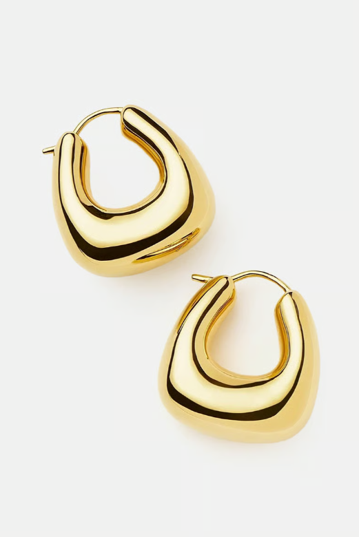 Sculptural Chubby Small Hoop Earrings