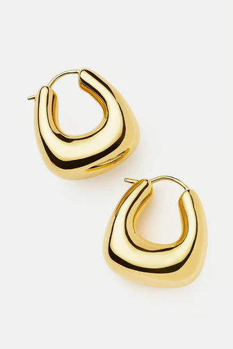 Sculptural Chubby Small Hoop Earrings