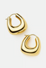 Sculptural Chubby Small Hoop Earrings