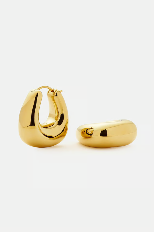 Sculptural Chubby Small Hoop Earrings