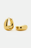 Sculptural Chubby Small Hoop Earrings