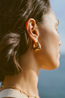 Sculptural Chubby Small Hoop Earrings