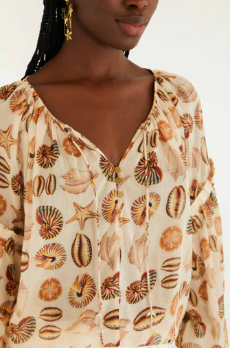 Marine Shells Sand Blouse