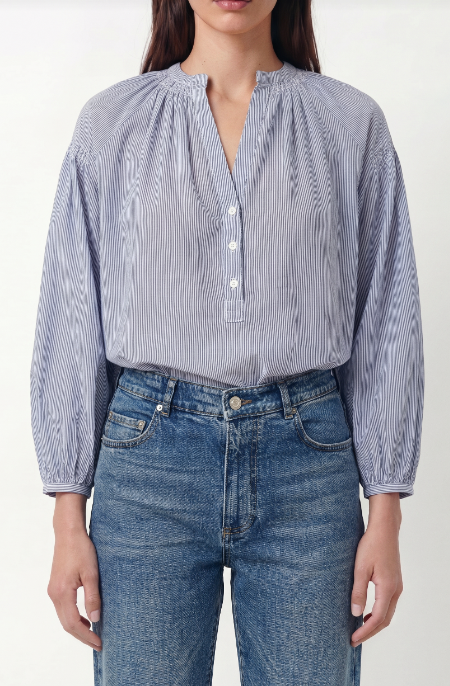 Nipoa Blouse White Blue