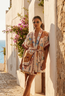 Wrap Robe Dress Euro Summer Print