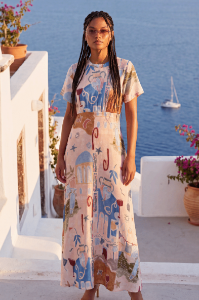 Yamba Dress Euro Summer Print