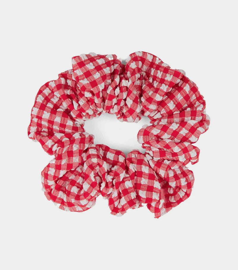 Gingham Scrunchie Red