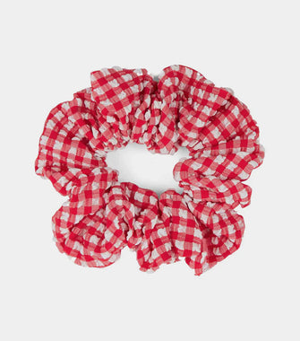 Gingham Scrunchie Red