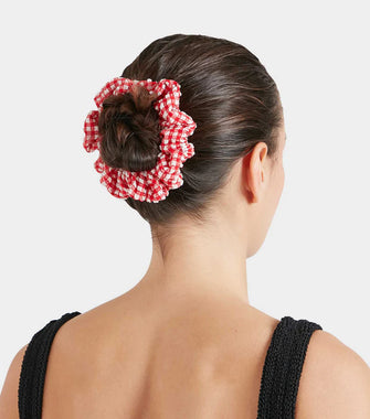 Gingham Scrunchie Red
