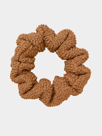 Crinkle Scrunchie Metallic Cocoa