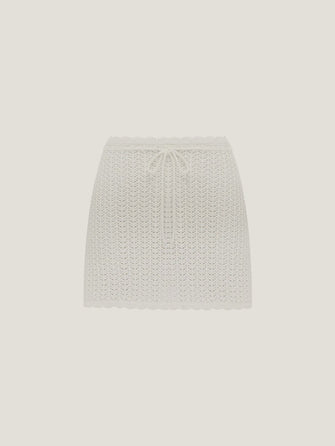 Pointelle Mini Skirt
