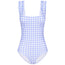 Sky Gingham Ruffle One Piece
