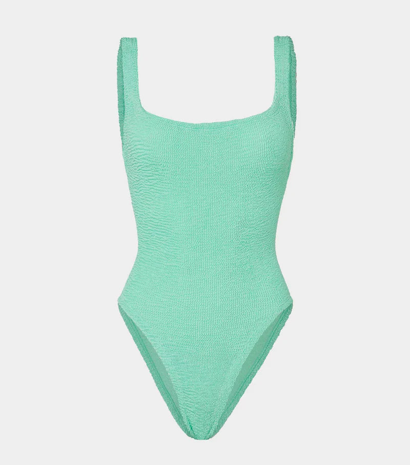 Square Neck Swim Metallic Mint