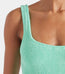 Square Neck Swim Metallic Mint