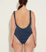 Square Neck Swim Navy White Stripe