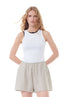 Soft Cotton Rib Tank Top White